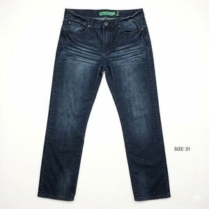 Mighty Healthy Leonard Slim Fit Jeans Men 31 Dark Wash Denim Streetwear RN118736